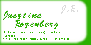 jusztina rozenberg business card